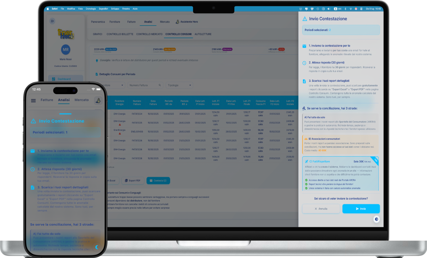 FattiRispettare - software EnerHero